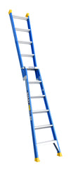 Bailey Ladders Heavy Duty Fibreglass Dual Purpose 6 with V Rung 150kg Riveted - 1.8m/3.2m