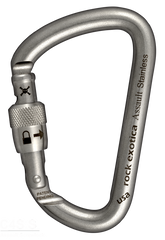 Rock Exotica Assault Stainless Steel Screw-Lock Carabiner - 30Kn
