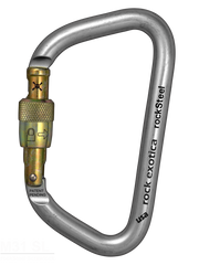 Rock Exotica rockSteel Screw-Lock Carabiner - Keylock - 45Kn