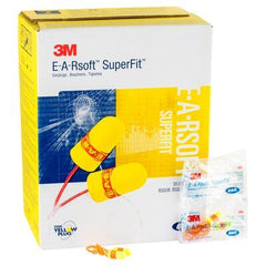 3M E-A-Rsoft SuperFit Corded Earplugs Poly Bag 200 pairs/box (311-1254)