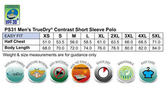 Heightech/ WorkSafeGEAR Polo Mens Shoulder Panel N/S large