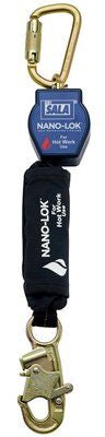 3M DBI SALA Self Retracting Lifelines Nano-Lok For Hot Work Use 1.8m Single Leg Nomex/Kevlar Fibre Webbing Lifeline (3101523)