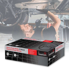 Bastion Heavy Duty Nitrile Diamond Grip Black - Powder Free Gloves