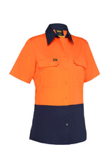 Bisley Women's Cool Lightweight Hi Vis Drill Shirt (BL1895)