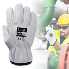 Bastion Toledo Premium A Grade Cow Grain Natural Leather Rigger Gloves