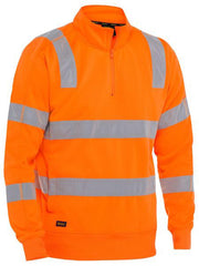 Bisley Taped hi Vis 1/4 Zip Pullover