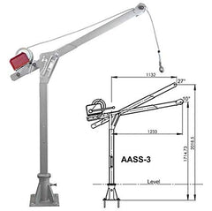 IKAR Fall Arrest Davit Arm Hoist Crane Stainless Steel (41-60) AASS-3 Reach 1250mm