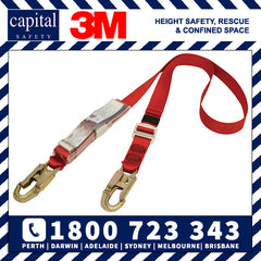 Adjustable Shock Absorbing Webbing Lanyard - Single Tail (AE529ADJ/3AU)