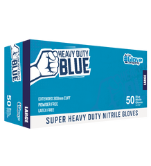 TGC (Box of 50) Heavy Duty Blue Nitrile Disposable Gloves
