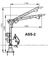 IKAR Fall Arrest Davit Arm Hoist Crane Stainless Steel (AASS-2)
