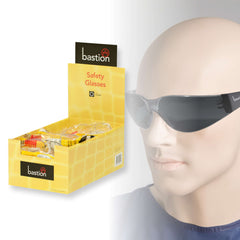 Bastion Safety Glasses Medium Impact, Smoke lens (Carton of 144)