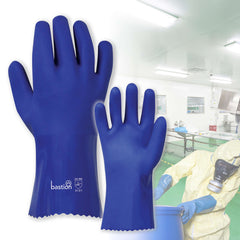 Bastion Pvc 300Mm - Blue - Double Dipped Gloves