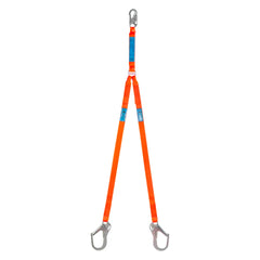 SpanSet ERGO Web Fixed - Twin Energy Absorbing Lanyard with Double Action Scaffolding Hooks