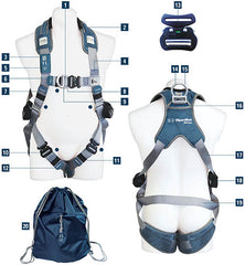 Spanset 1100 Ergo iPLUS Full Body Height Safety Harness