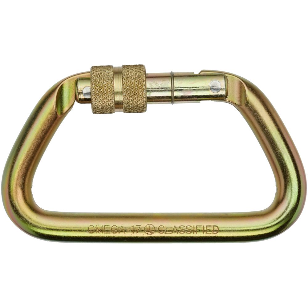 Omega Standard D 1/2" Steel NFPA Screw-Lok Carabiner