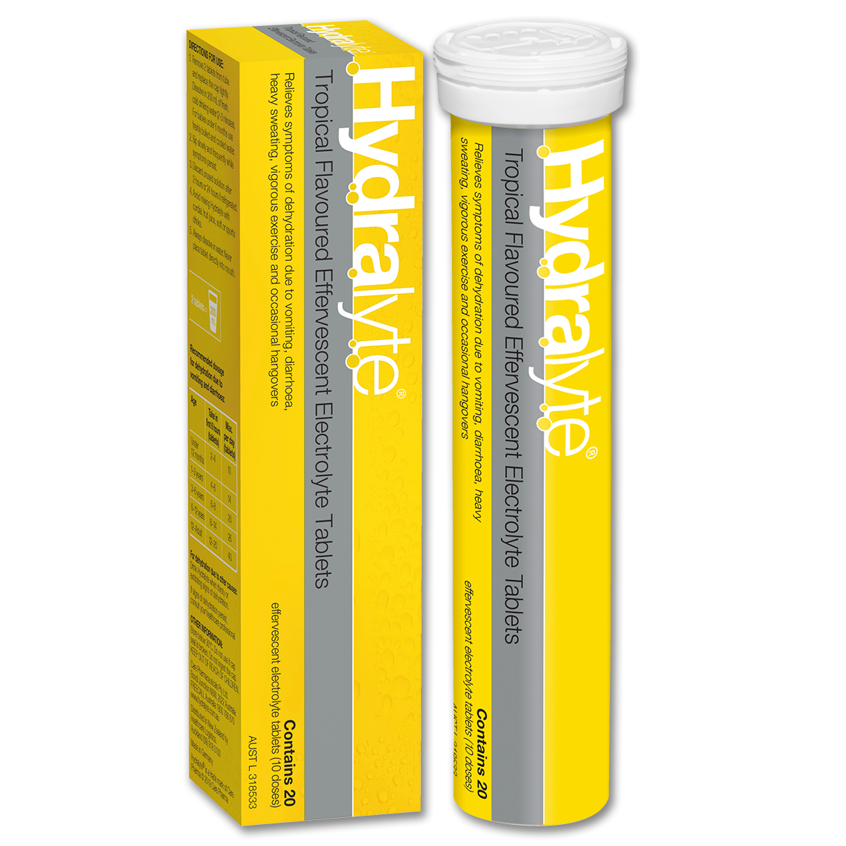 Hydralyte Effervescent Electrolyte Tablets (20 Tablets)