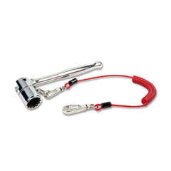 GRIPPS Stainless Steel Scaffold Key 1/2 With Coil Tether Single-Action