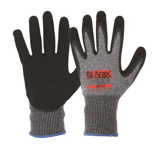 ProChoice XL/9 Cut Resistant Glove ARAX Wet Grip. ARAX Liner with Nitrile Dip Palm (AND)