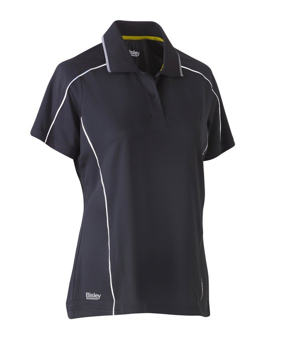 Bisley Women's Cool Mesh Polo with Reflective Piping