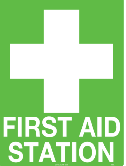 300x225mm - Self Adhesive - First Aid Station (502MA)