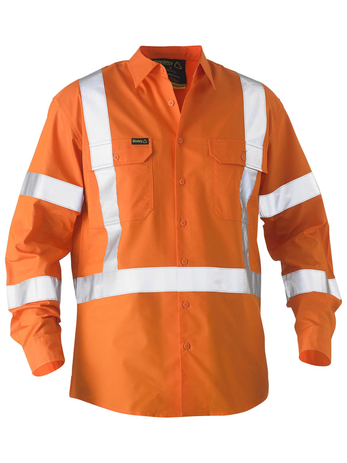 Bisley Bisley Recycle X Taped Hi Vis Drill Shirt