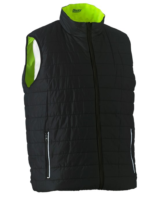 Bisley Taped Hi Vis Reversible Puffer Vest