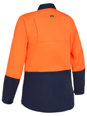 Bisley Women's Cool Lightweight Hi Vis Drill Shirt (BL6895)