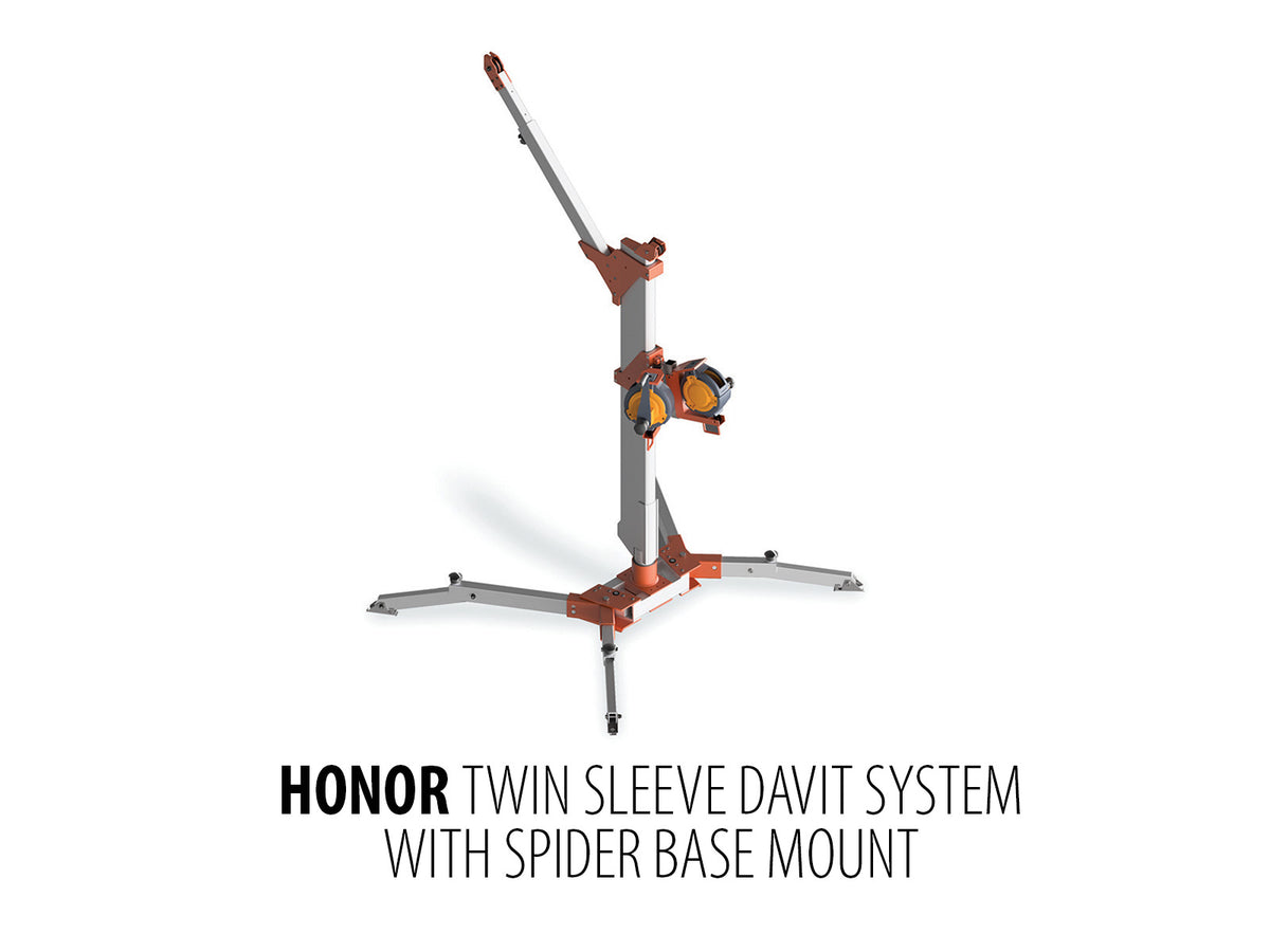 Honor TwinSleeve Davit Wall Adaptor Galvanised