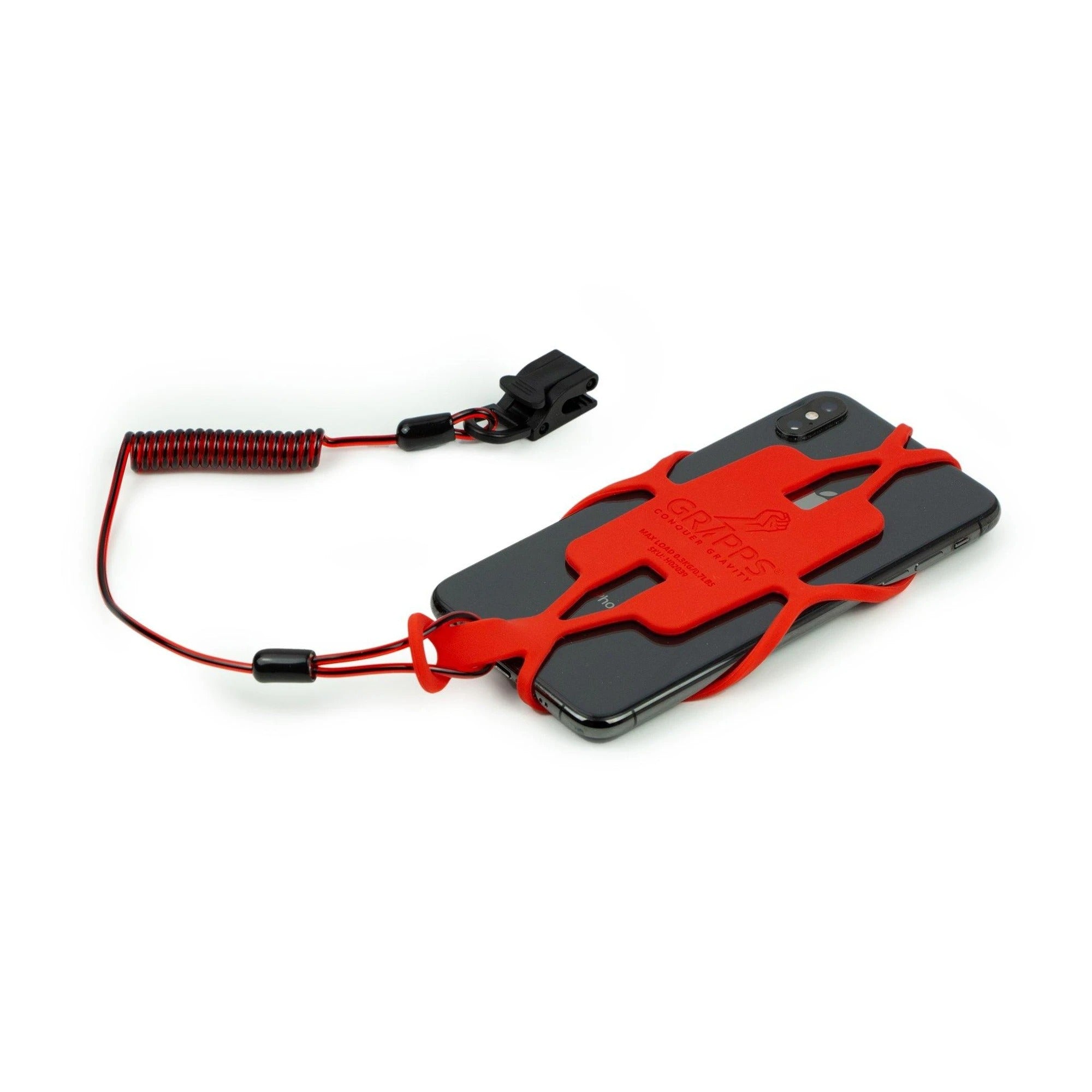 GRIPPS Phone Gripper with Coil Tether (Non-Conductive)