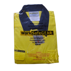 XL YELLOW/NAVY Cool Flow Long Sleeve Hi Vis Reflective Tape