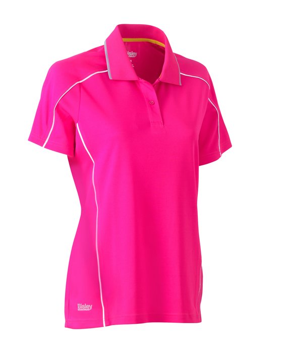 Bisley Women's Cool Mesh Polo with Reflective Piping