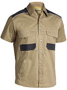 5XL KHAKI Flex & Move Mechanical Stretch Short Sleeve Shirt