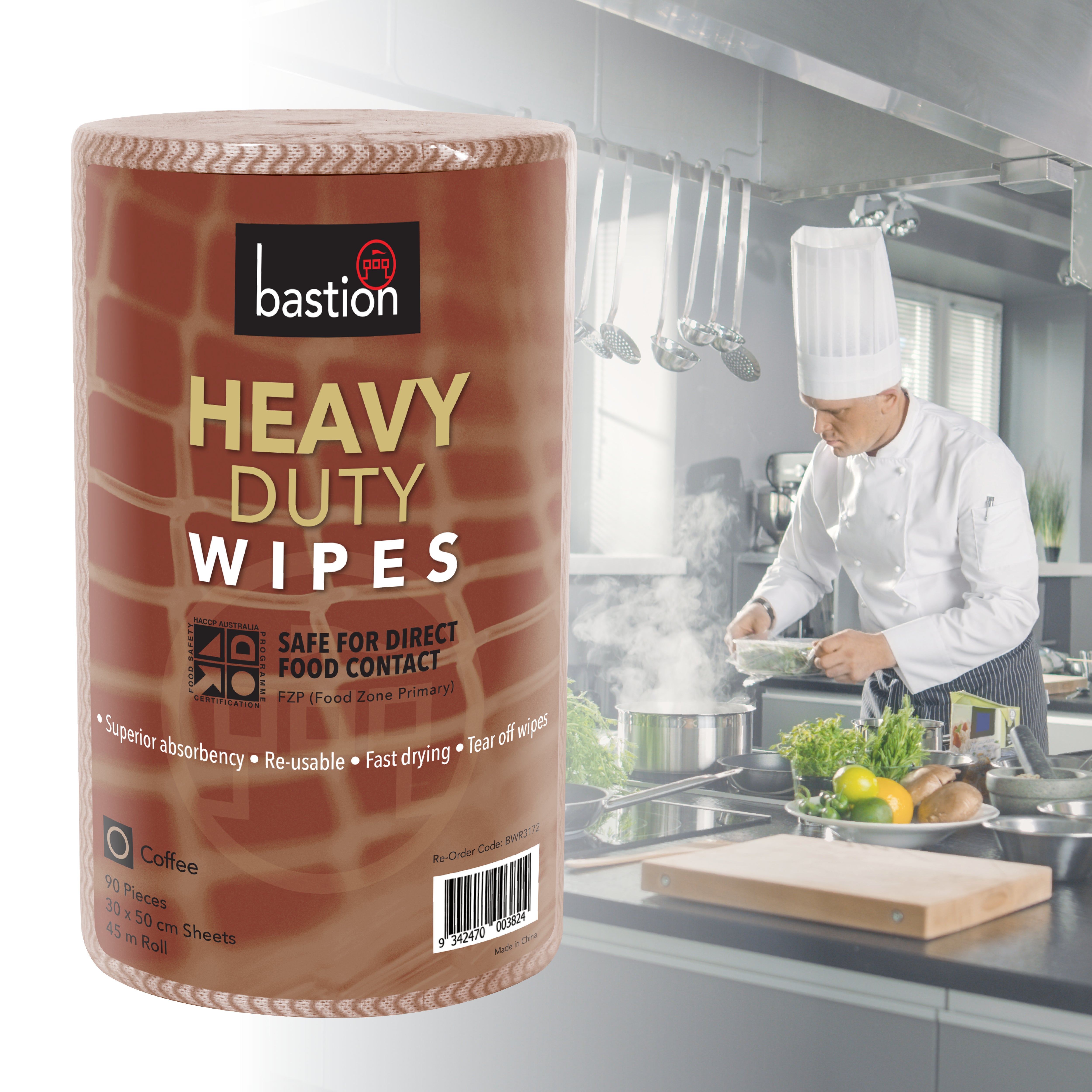 Bastion Heavy  Duty  Wipes  -  Rolls
