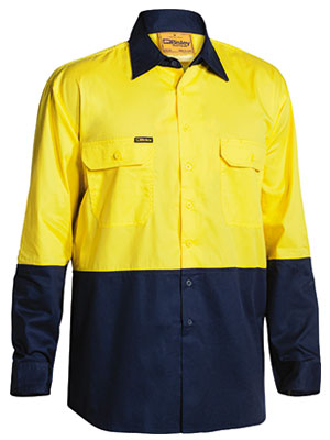 Bisley Hi Vis Cool Lightweight Drill Shirt