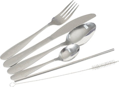 Rugged Xtremes 7Pce Stainless Steel Cutlery Set In Mesh Bag