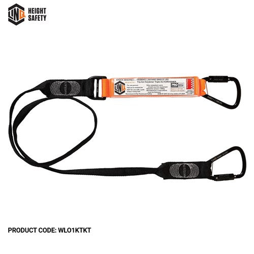 LINQ Elite Single Leg Shock Absorbing Webbing Lanyard