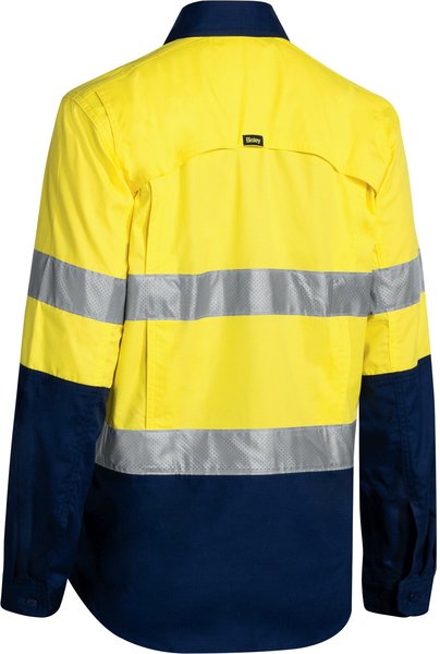 Bisley Women's X Airflow Taped Hi Vis Ripstop Shirt