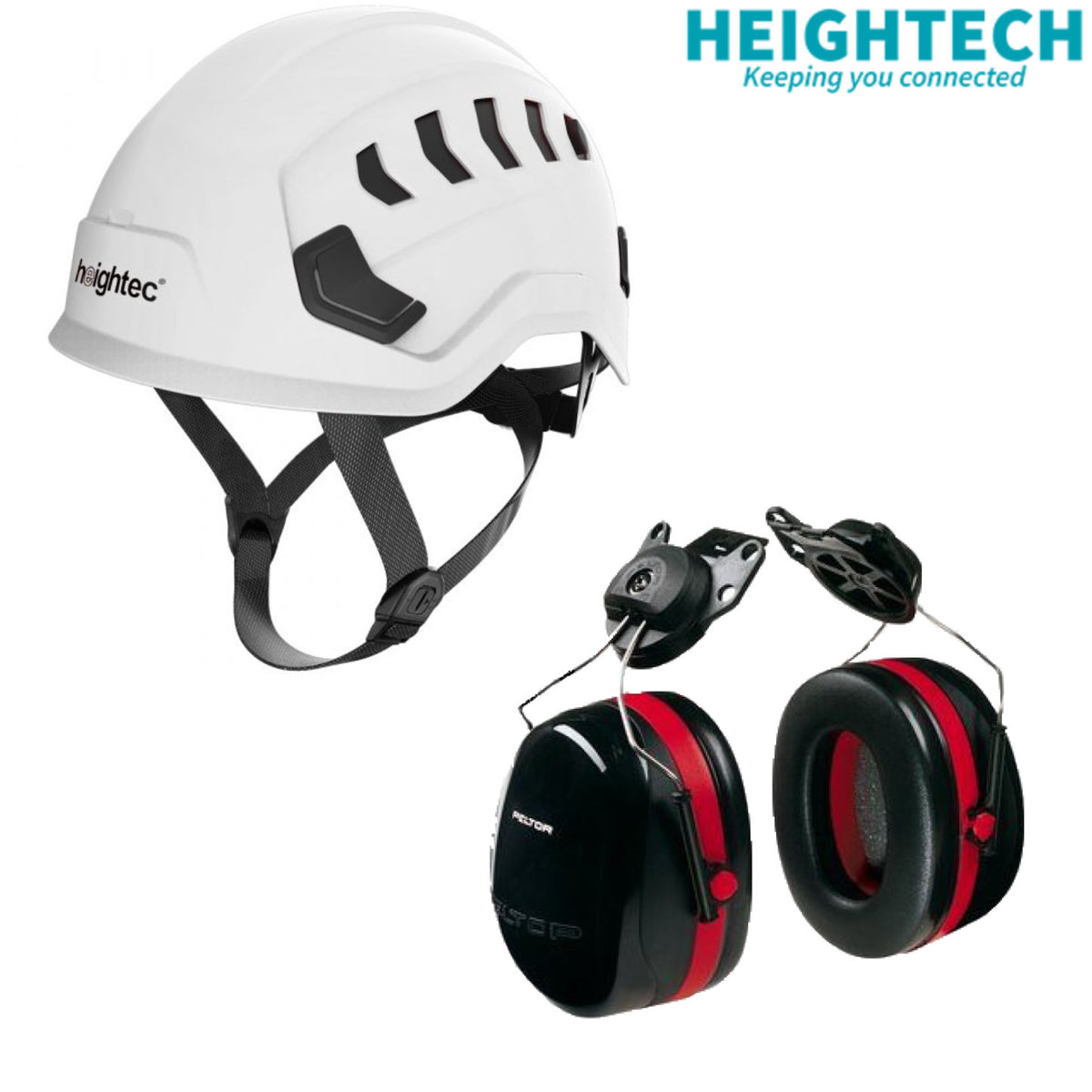 Heightec DUON-Air WHITE with 3M H10P3G Earmuffs