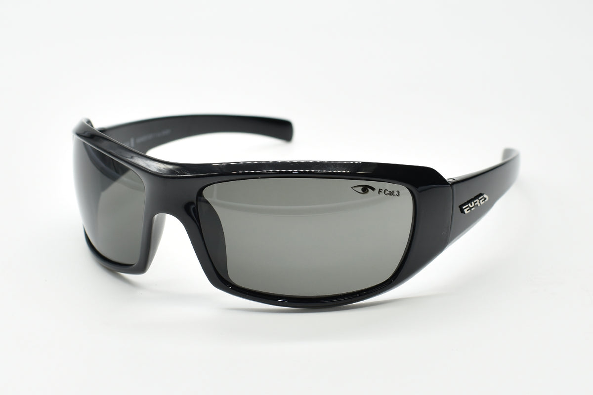 EYRES THUNDER Shiny Black Frame Grey Lens