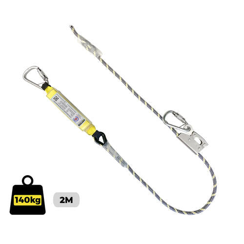 Austlift Kernmantle Rope Single Adjust Sharp Edge with S/S Rope Grab and S/S Triple Action ANSI Karabiners