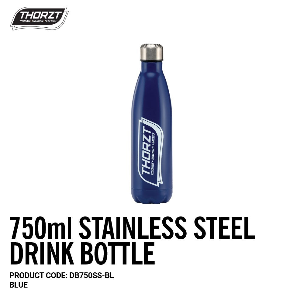 THORZT 750ml Stainless Steel Drink Bottle Blue