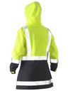 Bisley Size 22 Women's Yellow/Navy H Taped Two Tone HI VIS Rain Jacket(BJL6966-TT04)