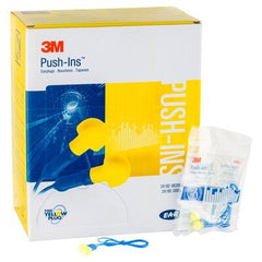 3M E-A-R Push-Ins Corded Earplugs Poly Bag 200pairs/box