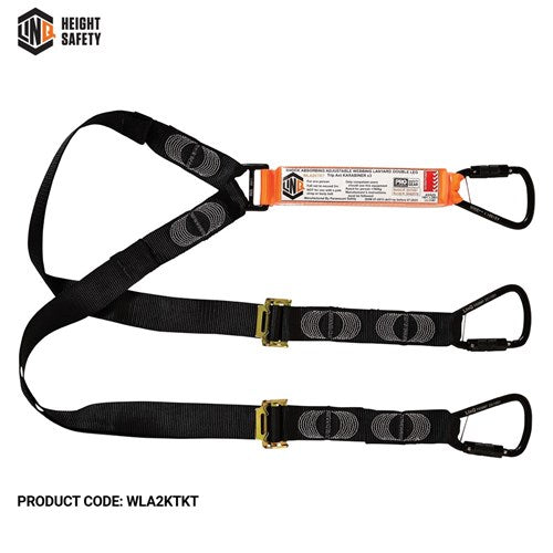 LINQ Elite Double Leg Shock Absorbing 2M Adjustable Lanyard