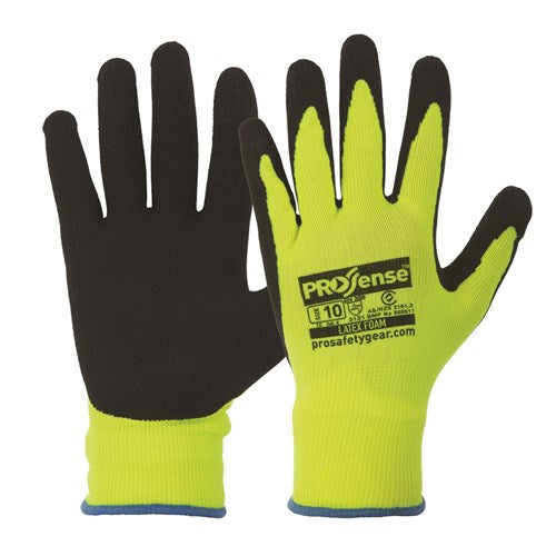 ProChoice M/7 Latex/ Nylon Glove Hi Vis Yellow/Black