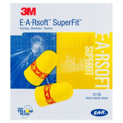 3M E-A-R soft SuperFit 30 Uncorded Earplugs Poly Bag 200 pairs/box