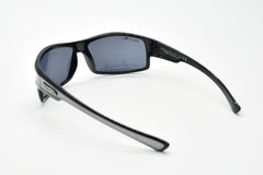 EYRES 4EVER  Shiny Black & Silver Frame Grey Lens