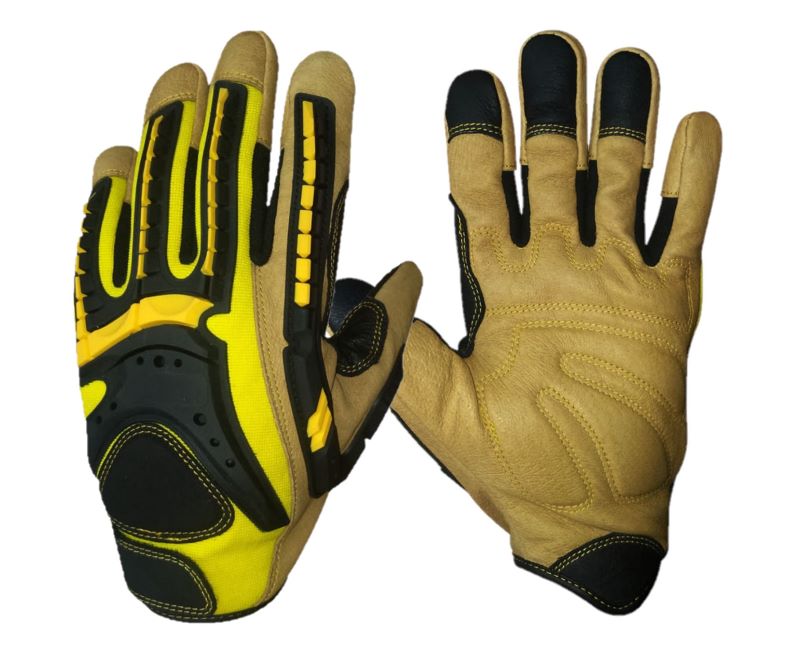 Maxisafe G-Force Tuff Oiler Cut C Mechanics Glove With Leather Palm (6 Pairs)