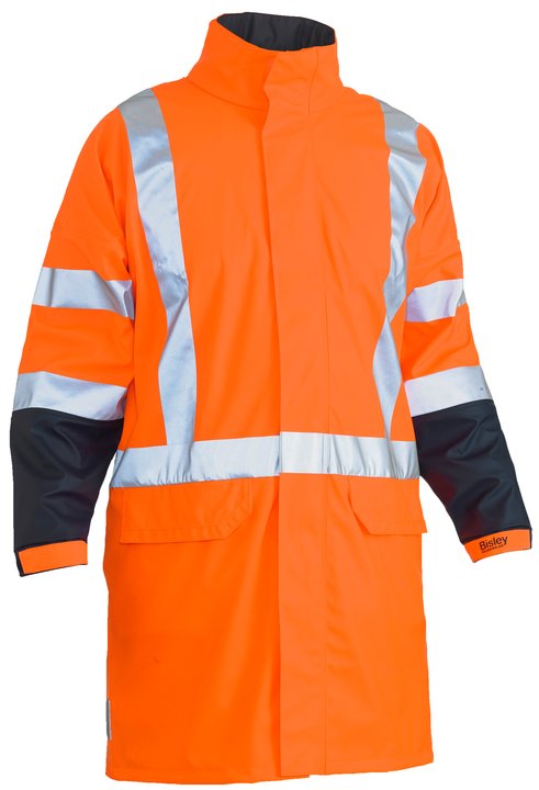 Bisley X Taped Hi Vis TTMC Stretch PU Rain Coat