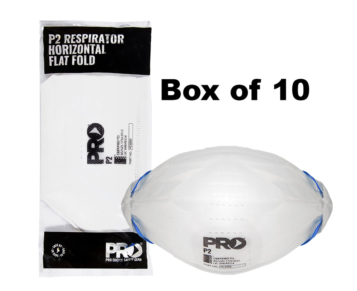 ProChoice Horizontal Flat Fold P2 Respirator - PACK OF 10